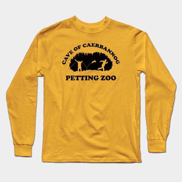 Cave of Caerbannog Petting Zoo (Black) Long Sleeve T-Shirt by bryankremkau